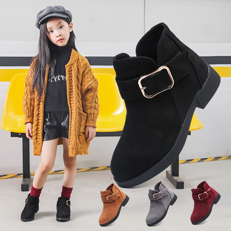 Suede leather boots