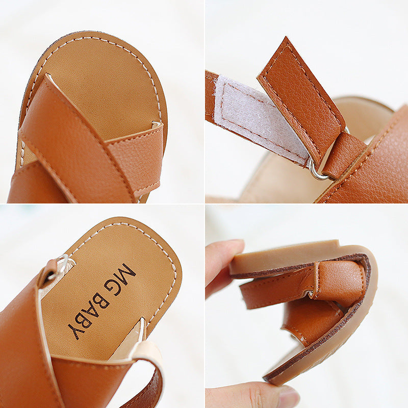Cross slip sandals