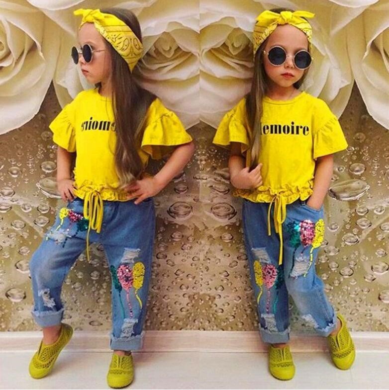 T-Shirt -Jeans-Band Set