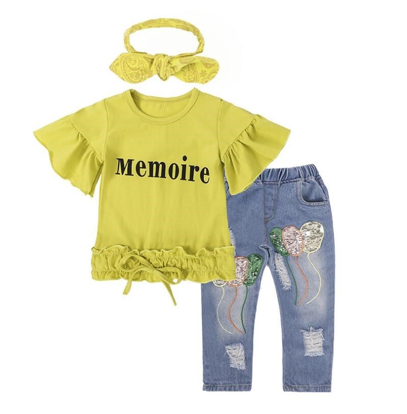 T-Shirt -Jeans-Band Set
