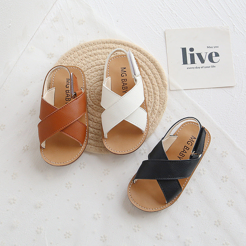 Cross slip sandals