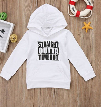 Hooded Sweater Letter Top