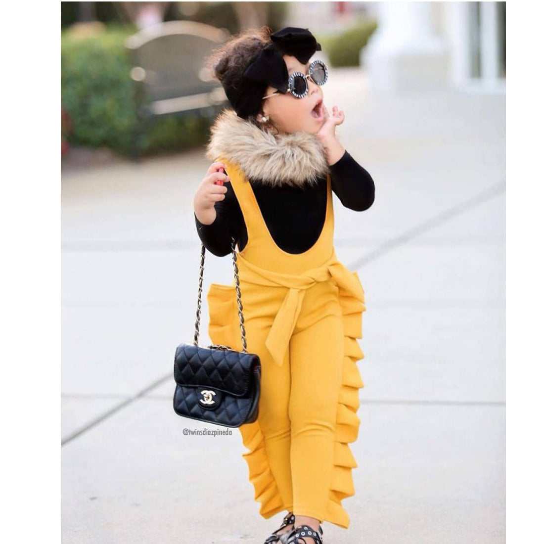 Yellow Cotton Overalls