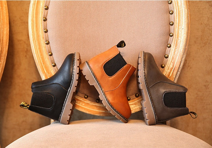 Leather boots