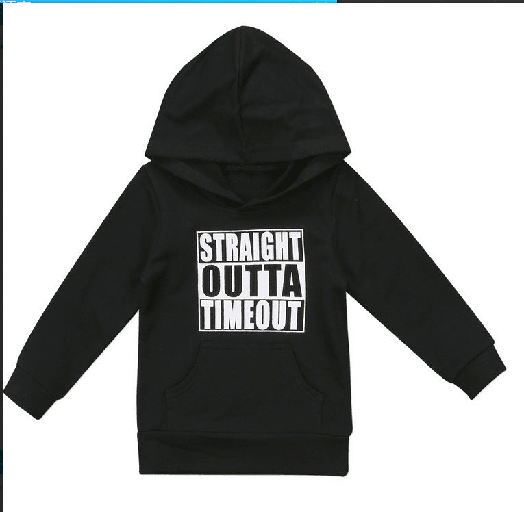 Hooded Sweater Letter Top