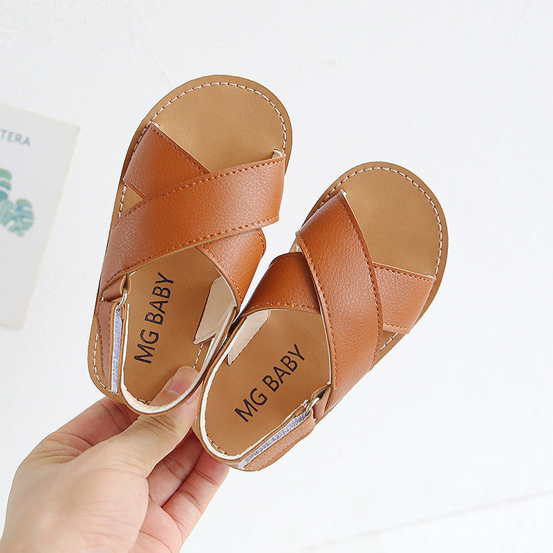 Cross slip sandals