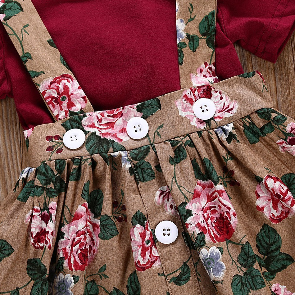 Suspender skirt two-piece suit