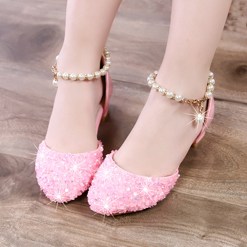 Sequin Buckle Shoes