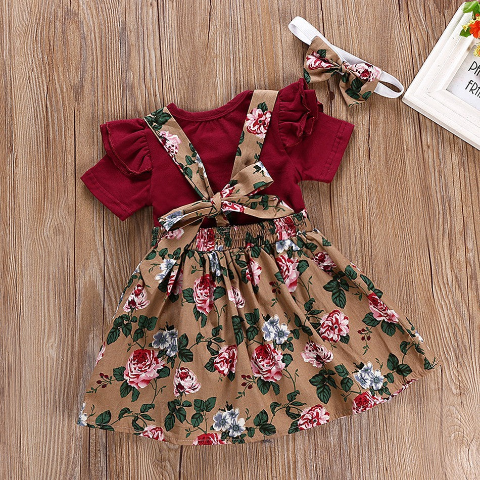 Suspender skirt two-piece suit