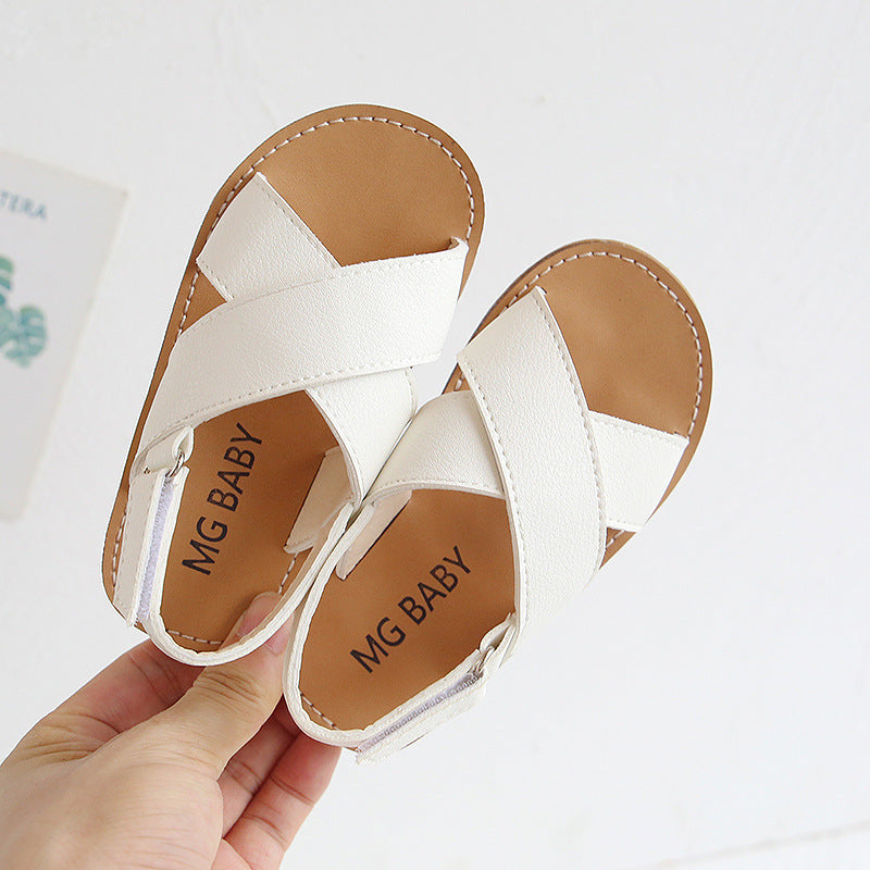 Cross slip sandals