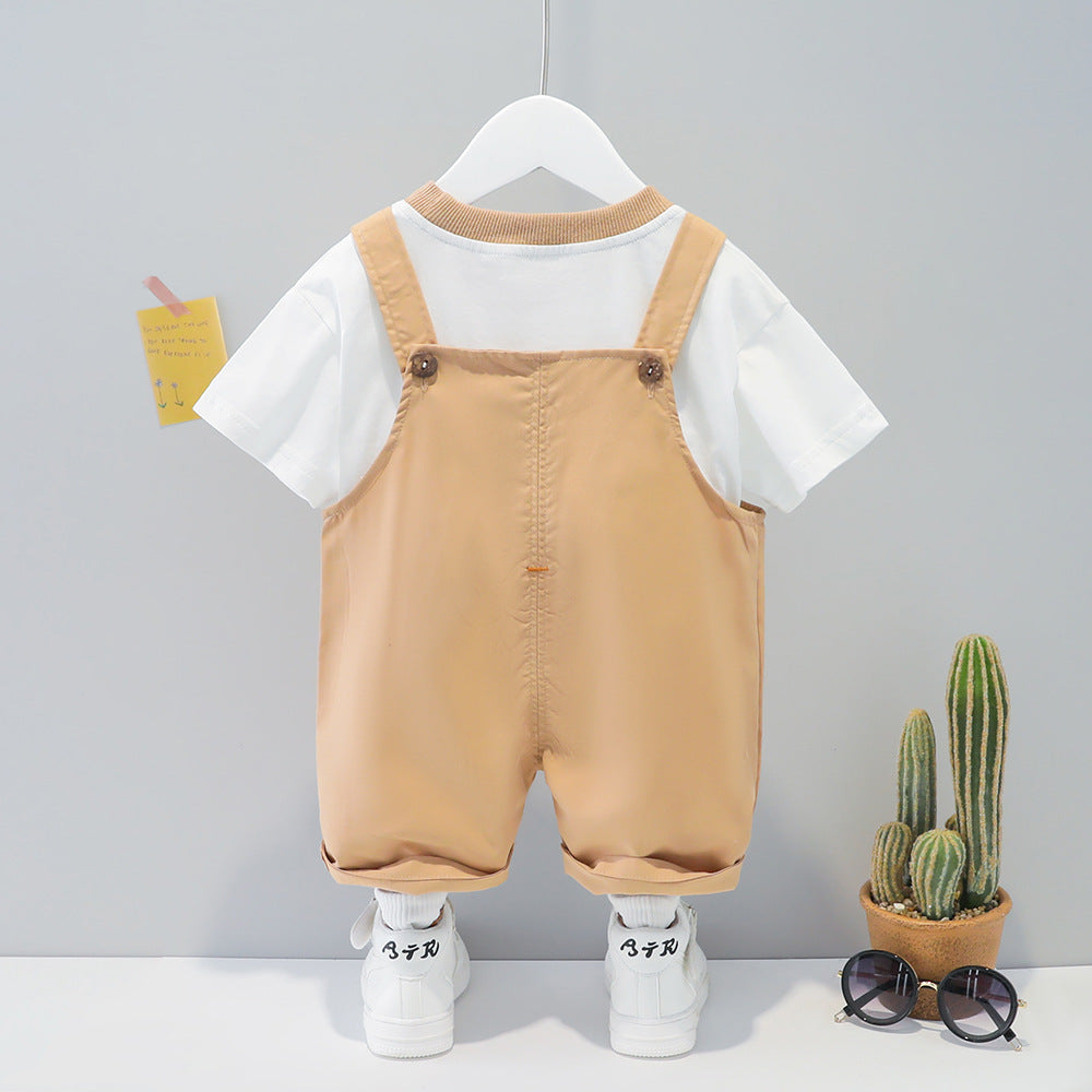 Baby Cartoon Short-sleeved Overalls