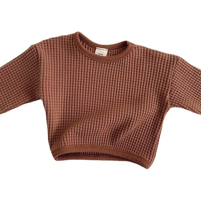 Waffle Loose Pullover