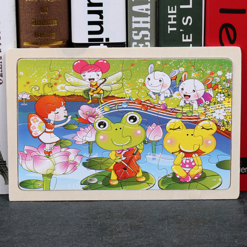 80PCS wooden puzzle