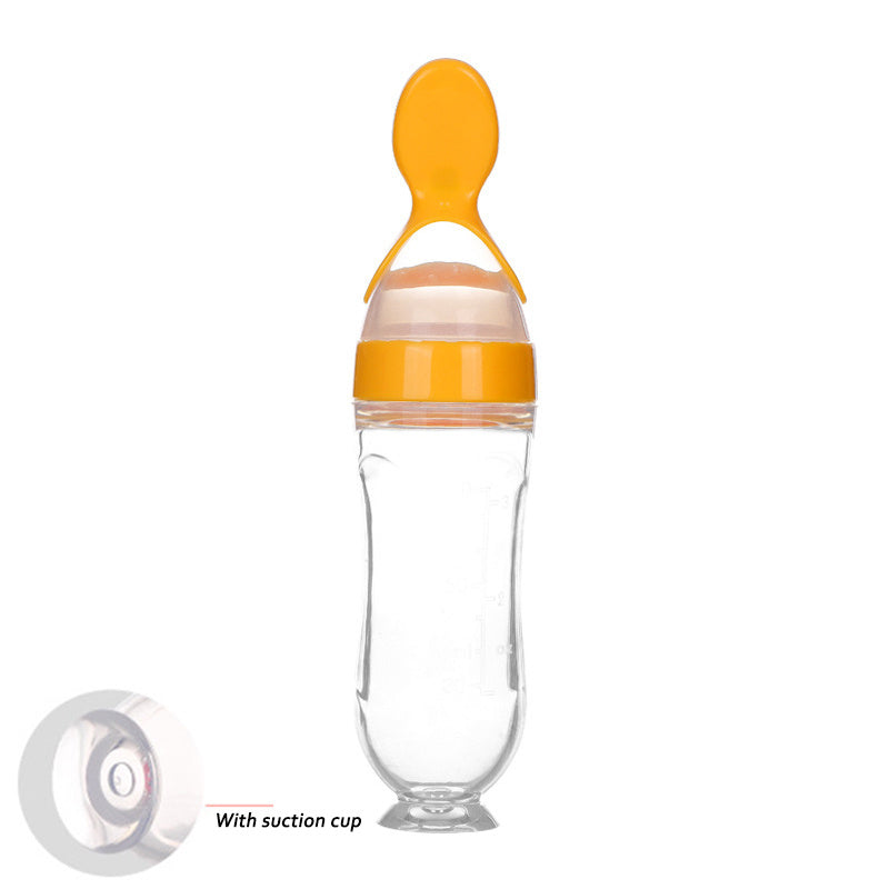 Toddler Silicone Squeeze Feeding Spoon Milk