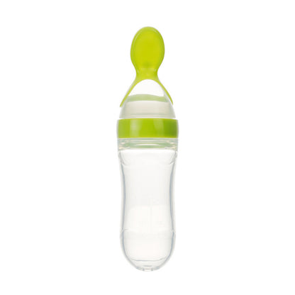 Toddler Silicone Squeeze Feeding Spoon Milk