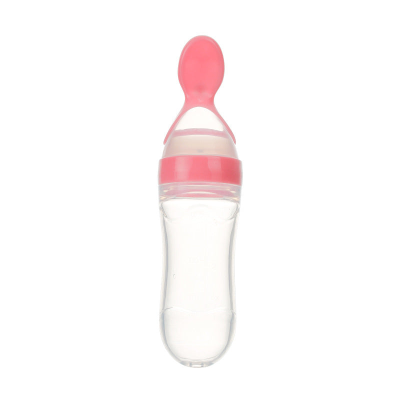 Toddler Silicone Squeeze Feeding Spoon Milk