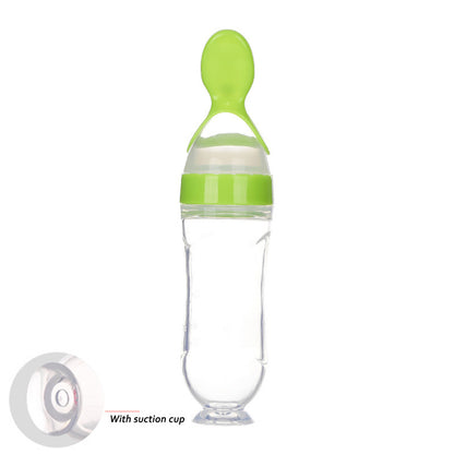 Toddler Silicone Squeeze Feeding Spoon Milk