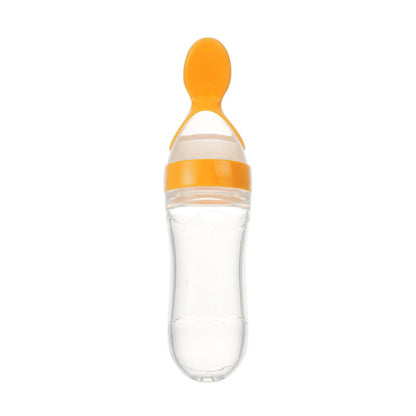 Toddler Silicone Squeeze Feeding Spoon Milk