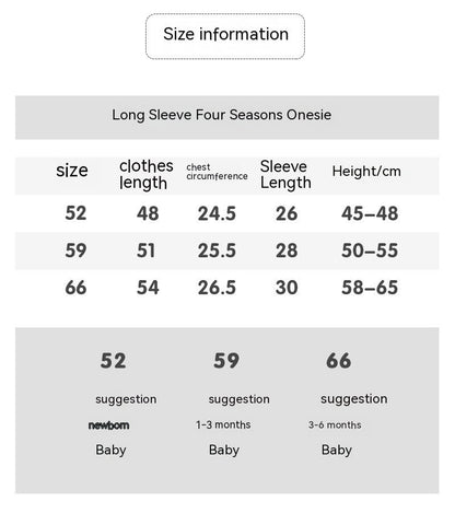 Newborn Clothes Pure Cotton Boneless Baby Jumpsuit Four Seasons Bandage