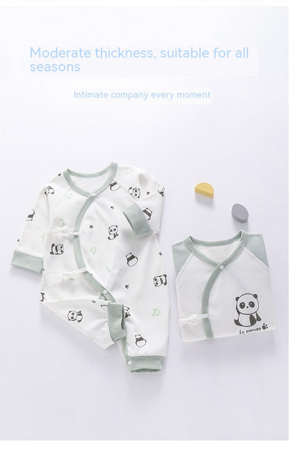 Newborn Clothes Pure Cotton Boneless Baby Jumpsuit Four Seasons Bandage