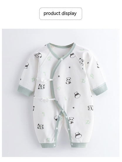 Newborn Clothes Pure Cotton Boneless Baby Jumpsuit Four Seasons Bandage