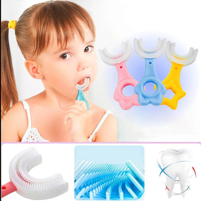 360° U-Shaped Silicone Children's Toothbrush