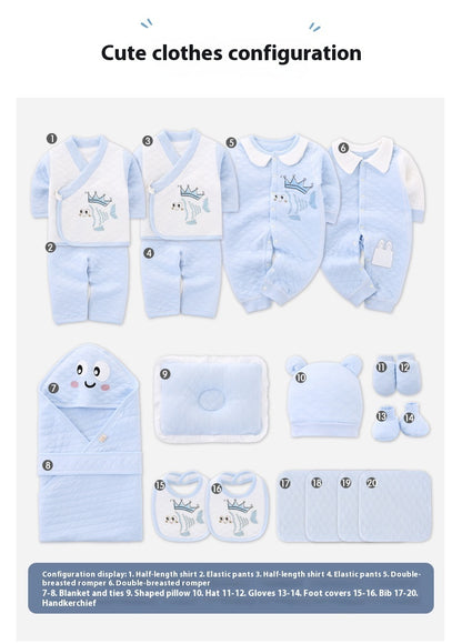 Newborn Cotton Products For Autumn And Winter Gift Set