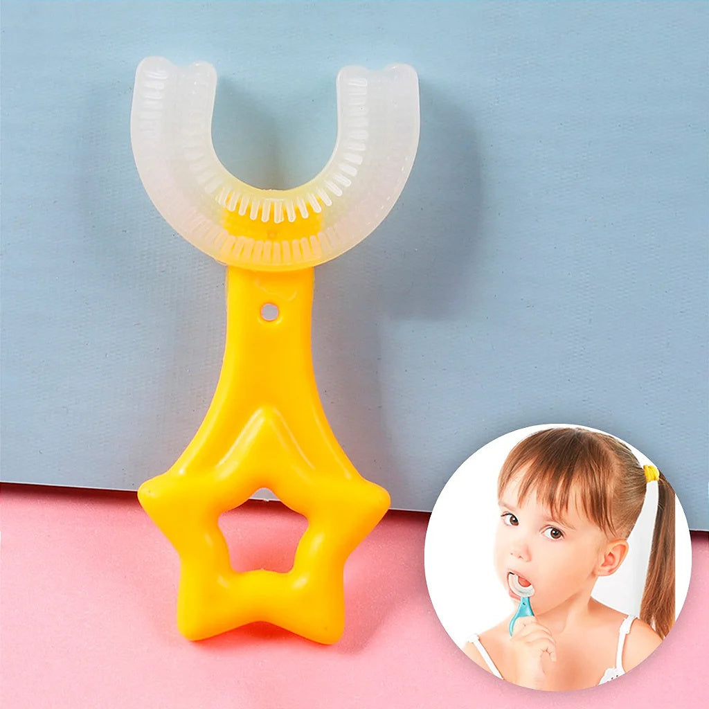 360° U-Shaped Silicone Children's Toothbrush