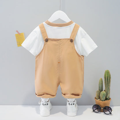 Baby  Cartoon Short-sleeved Overalls