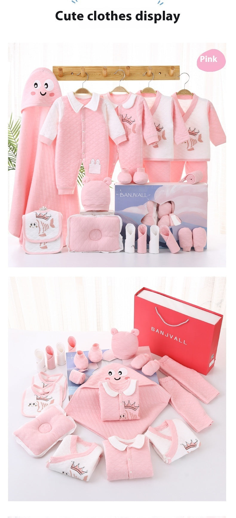 Newborn Cotton Products For Autumn And Winter Gift Set