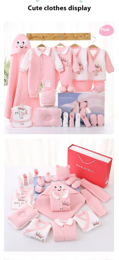 Newborn Cotton Products For Autumn And Winter Gift Set